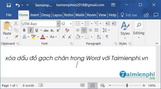 Picture 4 of How to easily and effectively remove red underlines in Word