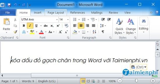 Picture 8 of How to easily and effectively remove red underlines in Word