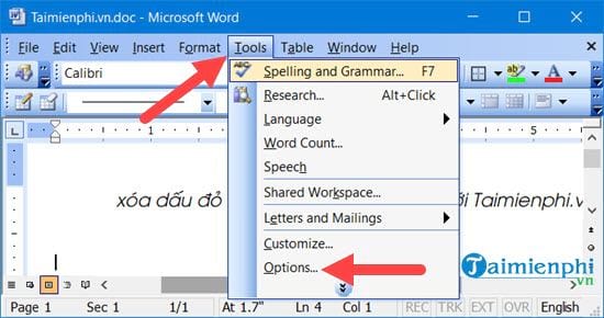Picture 9 of How to easily and effectively remove red underlines in Word