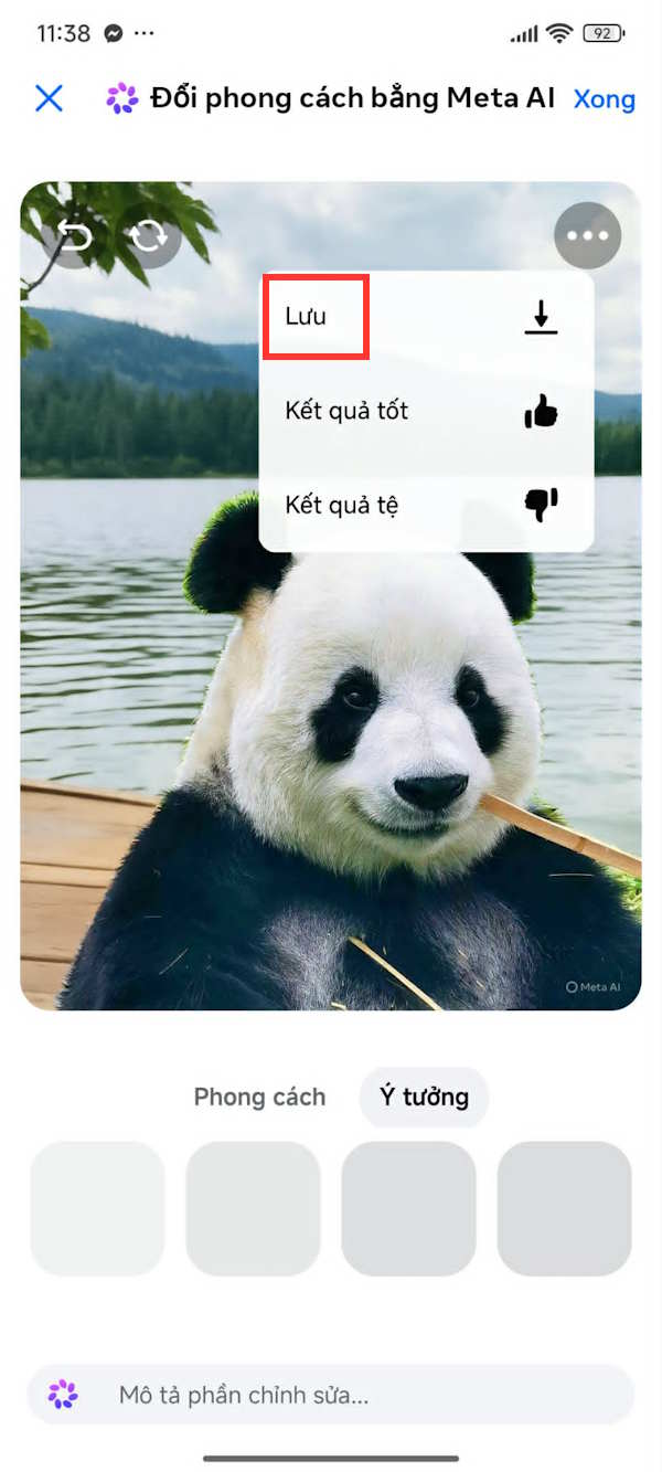 Picture 11 of How to edit images using AI in Messenger
