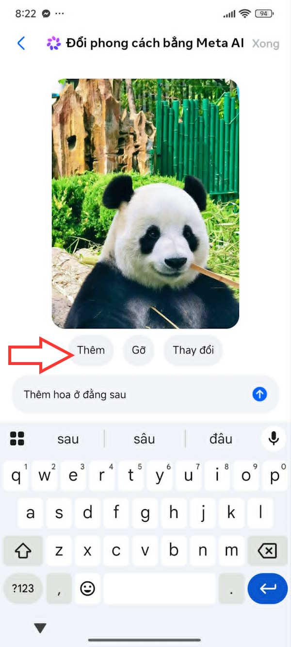 Picture 4 of How to edit images using AI in Messenger