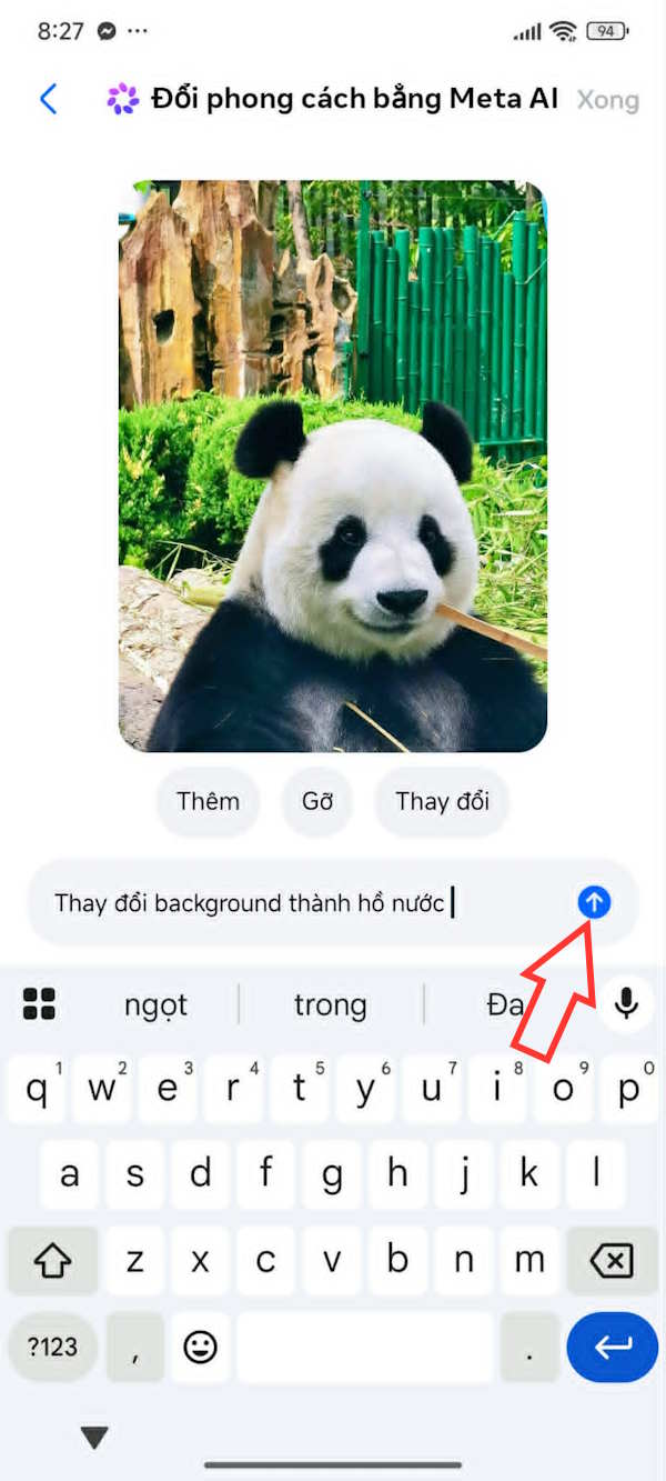 Picture 8 of How to edit images using AI in Messenger