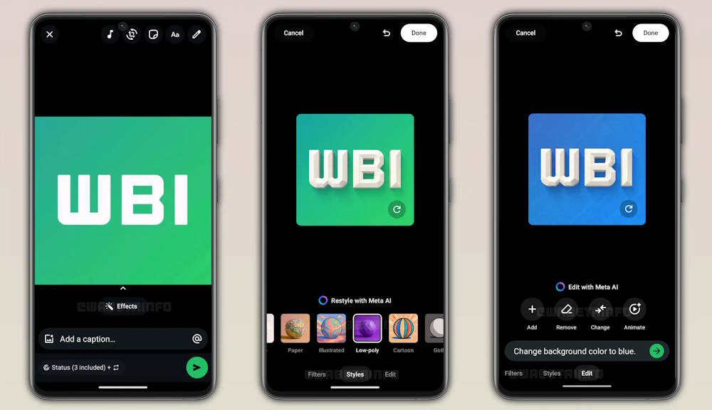How to edit photos for WhatsApp status updates using AI. Picture 1