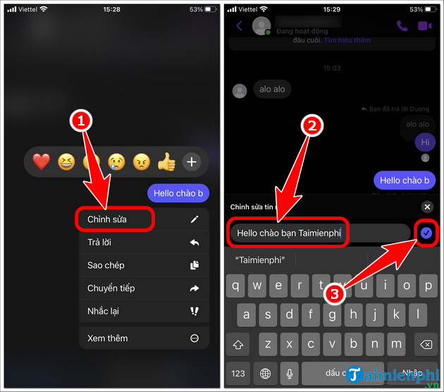 How to edit sent messages on Messenger Android, iPhone and PC Picture 2