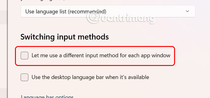 How to enable different keyboard layouts for each Windows 11 app Picture 4