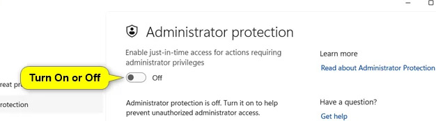 How to enable Admin protection in Windows approval mode Picture 3