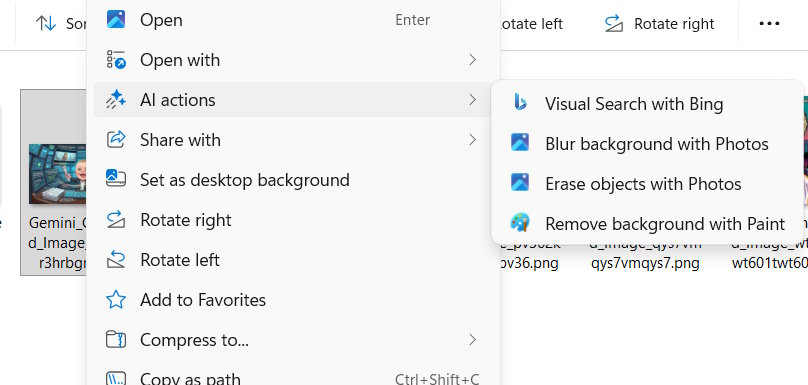 images 1 of How to enable and disable AI Actions in Windows 11