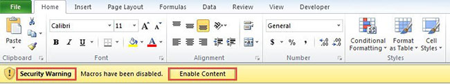 How to enable and disable macros in Excel Picture 12