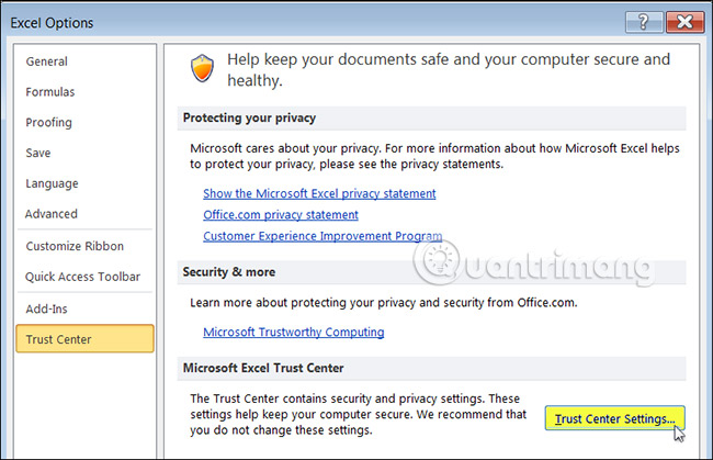 How to enable and disable macros in Excel Picture 7