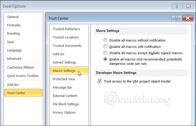 How to enable and disable macros in Excel Picture 8