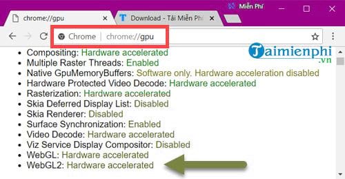 Picture 7 of How to enable and disable WebGL on Chrome, Cốc Cốc, and Firefox browsers.