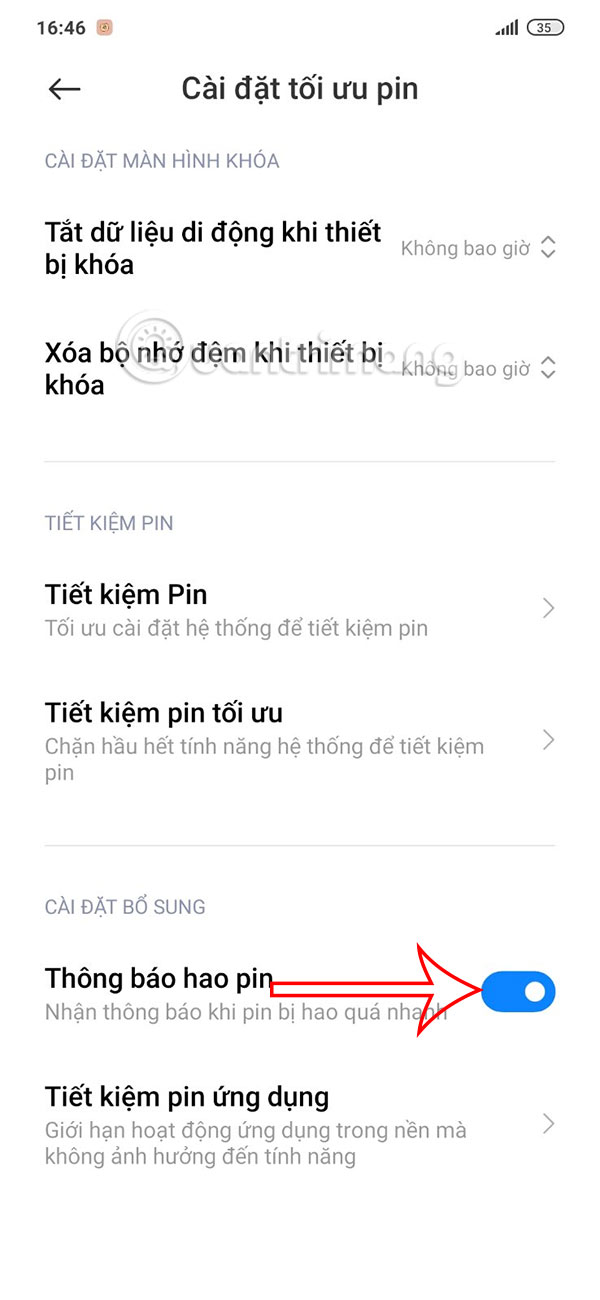 How to enable battery drain notification on Xiaomi, Redmi and POCO Picture 3