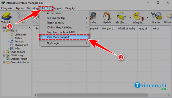 Picture 2 of How to enable Dark Mode in IDM