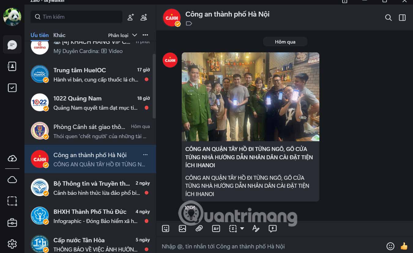 How to enable dark mode on Zalo computer, phone Picture 8