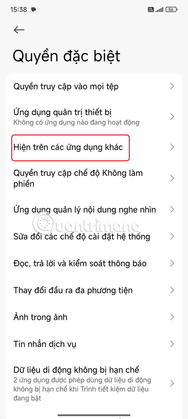 How to enable display over other apps on Android Picture 3