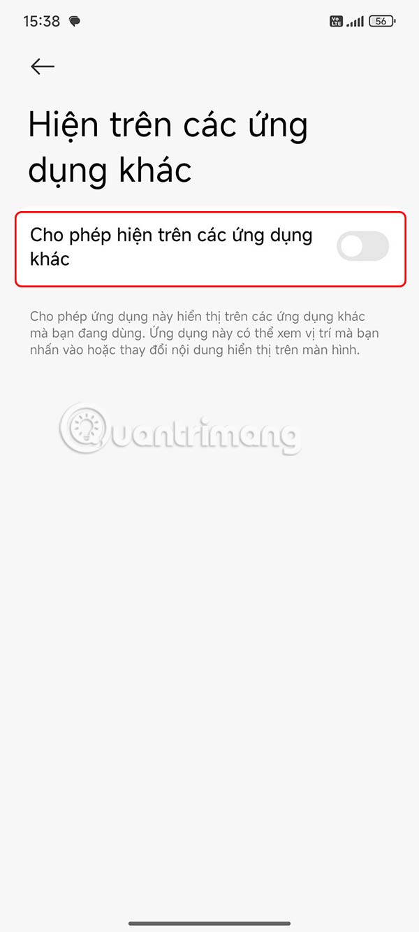 How to enable display over other apps on Android Picture 5