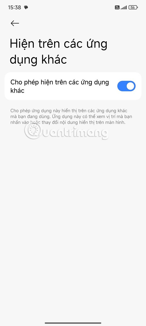How to enable display over other apps on Android Picture 6
