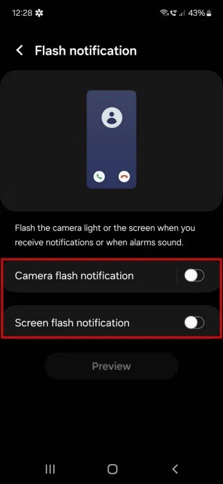 How to enable Flash notifications on Android Picture 10