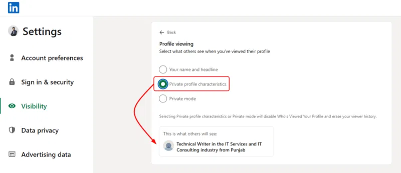 How to Enable LinkedIn Privacy Mode to Browse Anonymously Picture 4