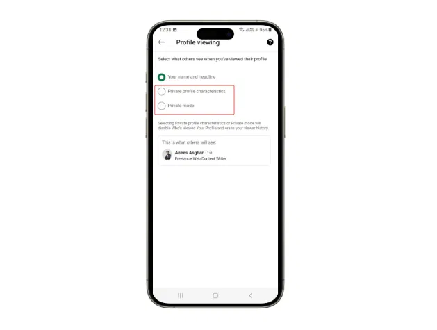 How to Enable LinkedIn Privacy Mode to Browse Anonymously Picture 7
