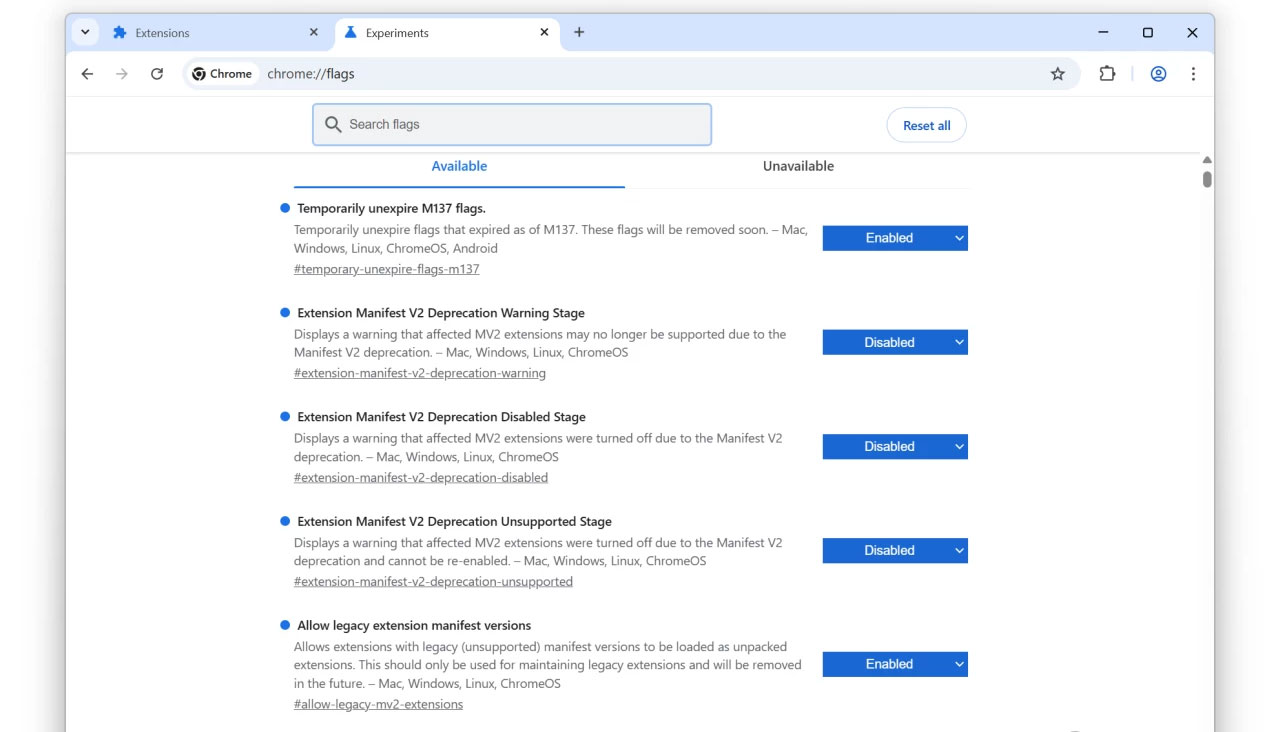 How to enable uBlock Origin and Manifest V2 extensions on Chrome Picture 2