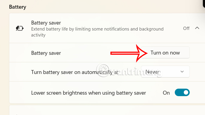 How to enable/disable battery saving mode on Windows 11 laptop Picture 4