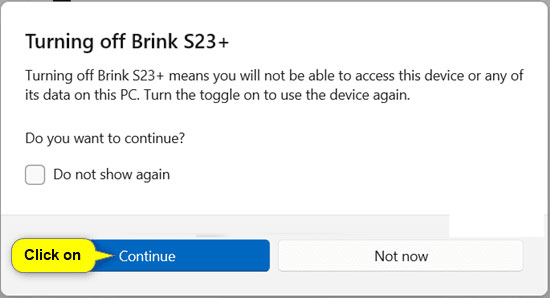How to enable/disable mobile devices in Windows 11 Picture 5