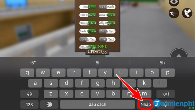 How to enter Code King Legacy 2025 update 8, 7 to receive Free Gems Picture 5