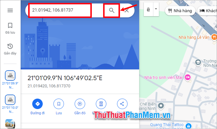 How to enter X, Y coordinates on Google Maps Picture 4
