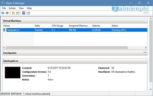 Picture 5 of How to Export and Import Virtual Machines in Hyper-V