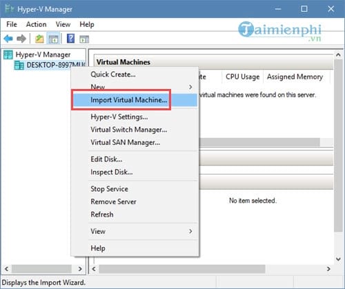 Picture 7 of How to Export and Import Virtual Machines in Hyper-V