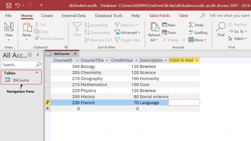 How to export Microsoft Access data to Word Picture 1