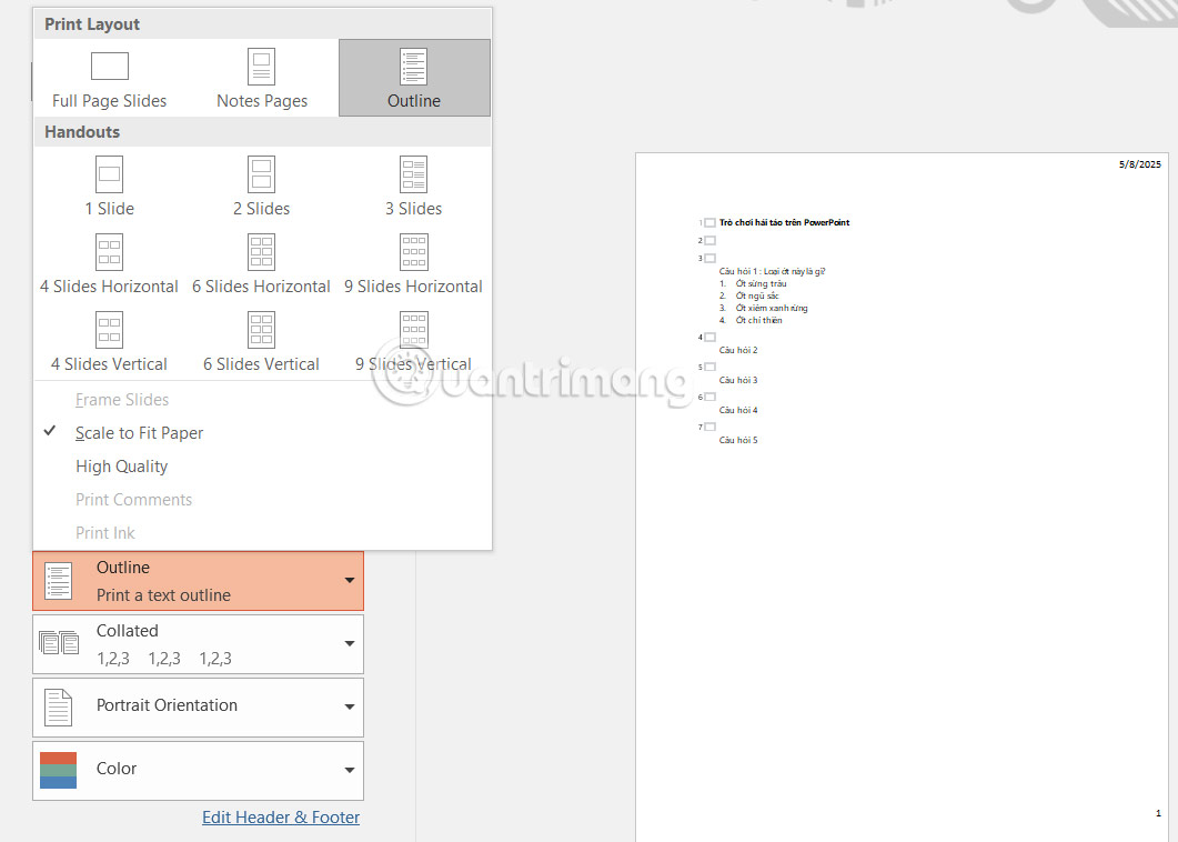 How to export outline for PowerPoint slides Picture 8