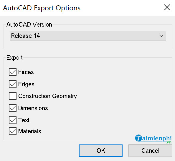 Picture 3 of How to export SketchUp files to AutoCAD