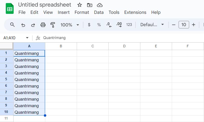 Picture 5 of How to fill in data in Google Sheets