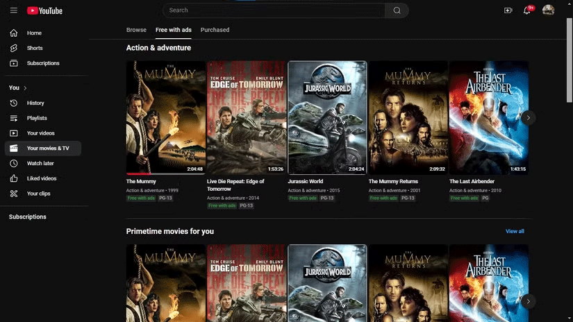 How to find full movies legally on YouTube Picture 1