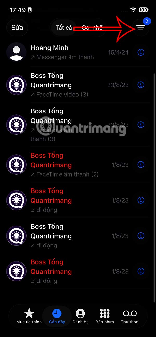 How to find missed calls from unknown numbers on iPhone Picture 2