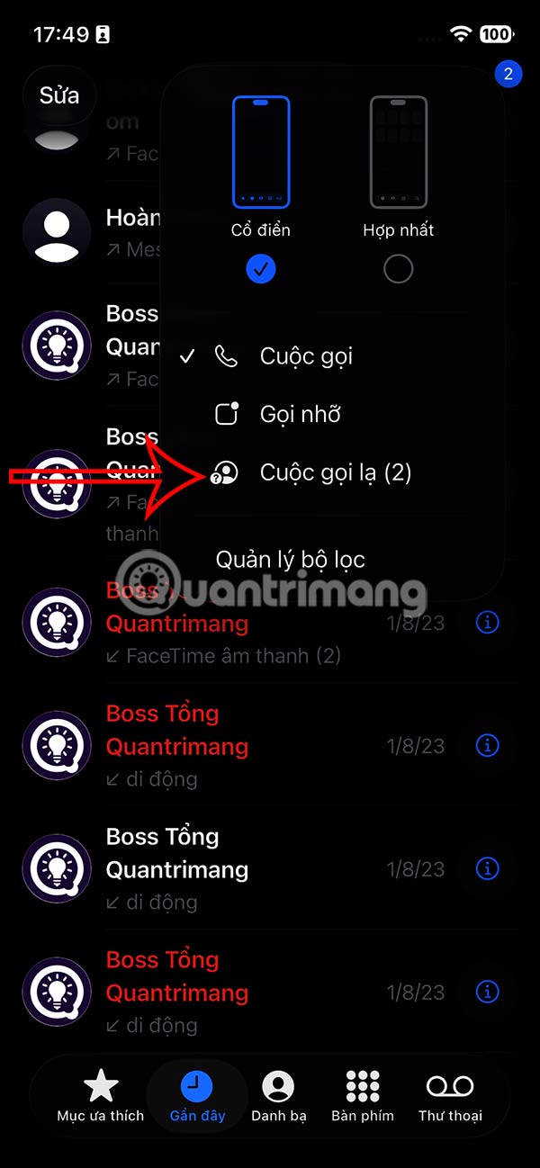 How to find missed calls from unknown numbers on iPhone Picture 3