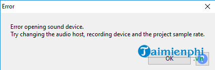 Picture 2 of How to fix Audacity errors when turning on audio devices.
