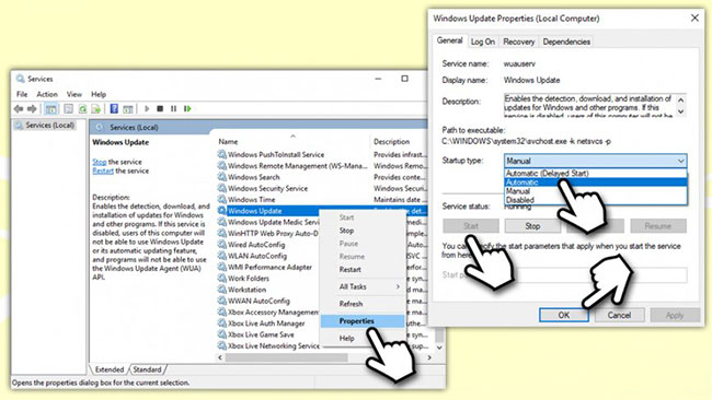 How to fix error 0x80070422 in Windows 10, fix error 0x80070422 update Windows Picture 6