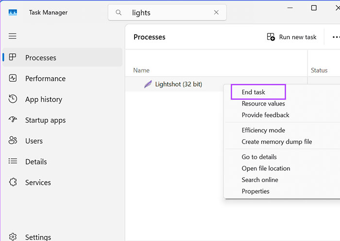 How to fix Lightshot not working on Windows Picture 1