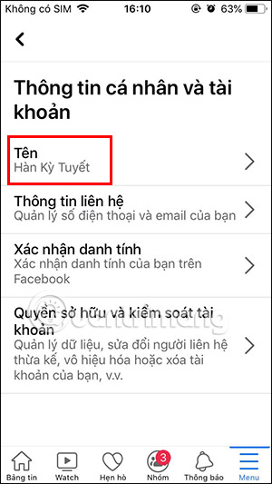How to fix Facebook name change Picture 3