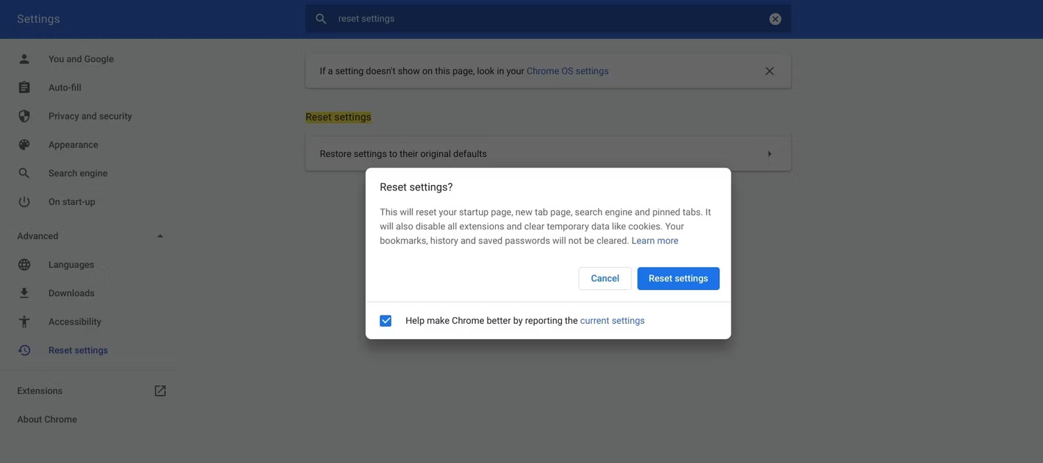 How to fix 'Network Change Was Detected' error in Chrome Picture 4