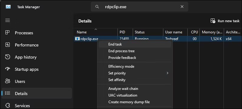 How to fix the error of not being able to Copy Paste in Windows 11 Picture 9