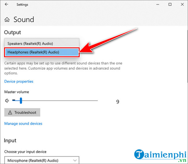 How to fix the error of not being able to hear music or sound when plugging headphones into the computer Picture 2