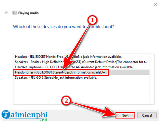 How to fix the error of not being able to hear music or sound when plugging headphones into the computer Picture 6