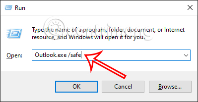 How to fix the error of not being able to open Outlook, Outlook crashes Picture 1