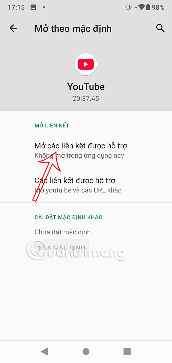 How to fix the error of not being able to open YouTube links using the application Picture 4