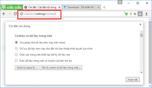 Picture 6 of How to fix the Flash blocking error due to outdated technology on Chrome and Cốc Cốc browsers.