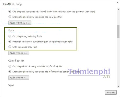 Picture 7 of How to fix the Flash blocking error due to outdated technology on Chrome and Cốc Cốc browsers.